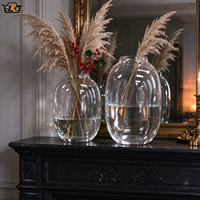 Vase en verre créatif nordique en gros, terrarium hydroponique de table, bouteille à fleurs transparente pour la décoration de la maison, des mariages et des salons