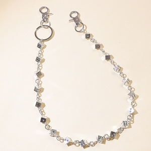 Dice Waist <b>Chain</b> Zinc Alloy Single Layer For Daily Wear Hip Hop Rock Style - Product Image 6