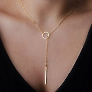 <span class=keywords><strong>Collier</strong></span> rétro en alliage plaqué or <span class=keywords><strong>pour</strong></span> femmes et filles, chaîne à pampilles, Simple et à la mode, 2023 - Product Image 1