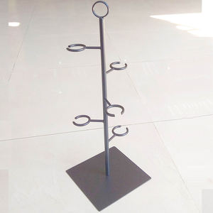 Pemegang kaca minum anggur hitam logam gantungan gaya hidup rak kaca anggur atas meja dan dudukan untuk <span class=keywords><strong>5</strong></span> barang besar - Product Image 4