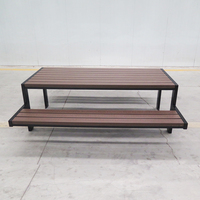 6ft 8ft vente en gros table de pique-nique table à manger avec 2 bancs table de café et chaises pour centre commercial