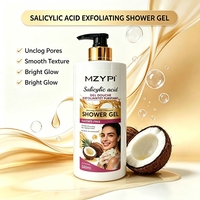 Gel Douche Exfoliant et Adoucissant à l'Huile de Coco et à l'Acide Salicylique 500ml pour Femme - Éclaircissant et Adoucissant pour la Peau - Idéal SPA