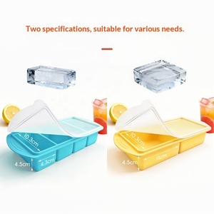 Bandeja de Cubitos de Hielo Rectangular de Silicona, Moldes Reutilizables <span class=keywords><strong>para</strong></span> Congelador <span class=keywords><strong>para</strong></span> Cubos de Sopa, Congela Convenientemente Caldo, Sobras <span class=keywords><strong>y</strong></span> Helados - Product Image 5