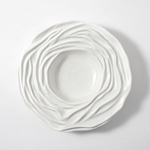 Assiette <span class=keywords><strong>de</strong></span> vaisselle en céramique blanche en stock, plats froids, pâtes, salade, <span class=keywords><strong>dessert</strong></span>, 330ml, plateau <span class=keywords><strong>de</strong></span> service en purée, vaisselle <span class=keywords><strong>de</strong></span> restaurant, assiette à soupe - Product Image 5