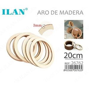 Anello in Legno Ilan 20cm Spessore 3mm per Progetti Fai-da-Te - Product Image 1