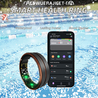 Anneau intelligent avec moniteur de fréquence cardiaque, boîtier en plastique, acier inoxydable, navigation GPS, charge sans fil, étanche IP68, compatible Android