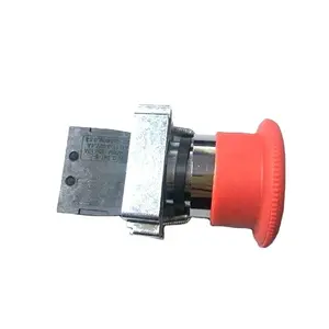 Caja de Metal de 40mm, Botón de desove de seta protegida IP65, 6A, corriente máxima, 1NC, combinación de interruptor, certificado CE RoHS