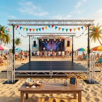 Scène modulaire portable tout-terrain en alliage d'aluminium pour mariages et concerts, plateforme de scène pour événements intérieurs/extérieurs, montage rapide