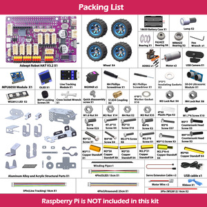 Kit Robotico PiCar Pro V2 (<span class=keywords><strong>Raspberry</strong></span> <span class=keywords><strong>Pi</strong></span> NON Incluso) Auto Intelligente con Braccio Robotico a <span class=keywords><strong>4</strong></span> Gradi di Libertà per <span class=keywords><strong>Pi</strong></span> 5/<span class=keywords><strong>4</strong></span>/3, Telecamera HD 1080P, OpenCV OLED - Product Image 2