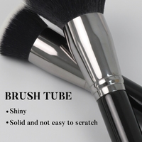 Ensemble de 11 pinceaux de maquillage à marque privée, manche en bois laqué avec virole en aluminium épaissie, pinceaux de maquillage professionnels
