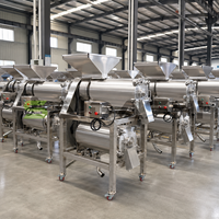 Machine automatique de pulpage et de raffinage de pommes et mangues pour la production de purée lisse, équipement de production de fruits 1500 kg/h