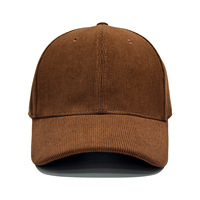 Casquette de baseball en velours côtelé pour homme et femme, style national, en pur coton respirant, épaisse et chaude pour l'automne et l'hiver