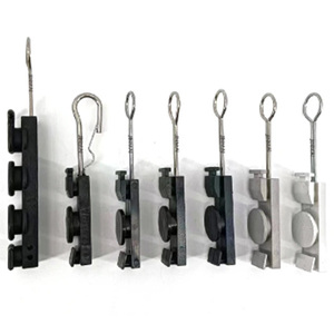 Pince de suspension FTTH S à prix d'usine pour câble à fibre optique, accessoires de câblage, pince d'extrémité en nylon protégée contre les UV avec acier inoxydable - Product Image 3