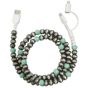 Cavi di ricarica per <span class=keywords><strong>telefono</strong></span> con perle Navajo e perline fatte a mano, design occidentale - Product Image 2