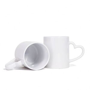 Tasses à café en céramique de 11 oz pour sublimation avec poignée, intérieur coloré, vierges pour personnalisation - Product Image 4