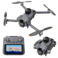 Nouveau drone AE51 à double caméra 4K HD avec GPS, écran de contrôle à distance, moteur sans balais, mini drone RC pour photographie aérienne en extérieur