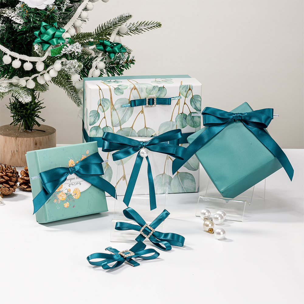 Turquoise ribbon bow