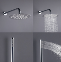 Ensemble de robinetterie de douche en nickel brossé, système de douche pluie chaude et froide pour salle de bain, toilettes et hôtel - Offre Spéciale
