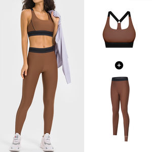 Ensemble Yoga Femme Personnalisé en Gros Haute Qualité Soutien-gorge Leggings <span class=keywords><strong>de</strong></span> Sport Ultra Extensibles Effet Push-Up 2025 Nouveauté pour la Salle <span class=keywords><strong>de</strong></span> Sport et Quotidien avec Logos Personnalisés - Product Image 2