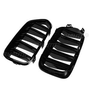 Calandre avant double ligne pour BMW F39 X2 Series M35i XDrive20d XDrive28i SDrive20i 4 portes 2018 2019 2020 Noir - Product Image 3