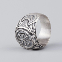 Bague Viking Runes Titane Acier Homme Femme 8mm Large Mythologie Nordique Grave Geometrique Bande Bijou Unisexe Cadeau