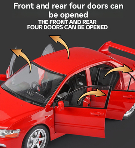 Nouveau moulé sous pression 1:24 LANCER Evolution lX EVO 9th métal voiture moule son lumière porte ouverte Collection décoration affichage alliage modèle de voiture - Product Image 4