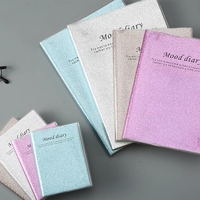 Grand cahier 18 carats coréen coloré poudre scintillante petit livre frais de papeterie d'étudiant en caoutchouc épaissi journal en PVC