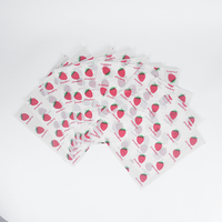 Papier ciré personnalisé blanc avec motif fraise coloré, résistant à la graisse, pour emballage alimentaire en gros pour boulangeries, restaurants et plats à emporter