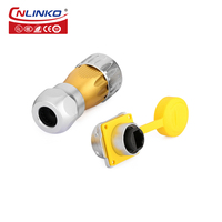 Connecteur circulaire aérien RJ45 CNLINKO DH24, étanche IP68, prise de signal Ethernet, montage sur panneau, transmission de données