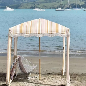 Cabane de <span class=keywords><strong>plage</strong></span> rétro de qualité supérieure avec glands <span class=keywords><strong>en</strong></span> coton Tente de <span class=keywords><strong>plage</strong></span> carrée avec sacs de sable pour événements <span class=keywords><strong>en</strong></span> plein air Design pliable - Product Image 4