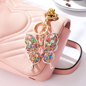 Manufacturers Direct Supply Color Diamond <b>Key</b> <b>Chain</b> Pendant Butterfly Creative Wholesale <b>Key</b> Ring Small Gifts - Product Image 3