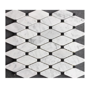 <span class=keywords><strong>Mosaico</strong></span> de mármol con diamantes de imitación, <span class=keywords><strong>mosaico</strong></span> de thassos de mármol <span class=keywords><strong>vintage</strong></span> mezclado, <span class=keywords><strong>mosaico</strong></span> de mármol pelar y pegar contra salpicaduras - Product Image 2