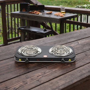 Nouveau Portable extérieur ménage cuisson cuisinière électrique en fonte élément chauffant cuisine <span class=keywords><strong>Induction</strong></span> 2 brûleurs - Product Image 1