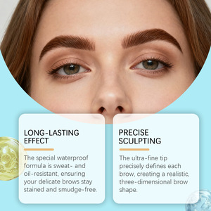 ชุดดินสอเขียนคิ้วพลาสติกป้องกันรัศมีสี่แฉกเติมเต็มรูปร่างด้วยการแสดงสีสามมิติตามธรรมชาติ - Product Image 2