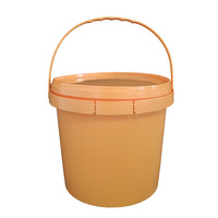 Seau en plastique recyclable de qualité alimentaire Ruly 500 ml-5 gallons avec couvercle et poignée en PP Matériel 20 litres Seau pour l'eau