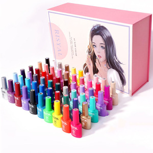 Kit de vernis à ongles personnalisé avec logo, 63 couleurs, gel UV inodore, matériau liquide, couche adhésive fonctionnelle, flacon, salons de manucure - Product Image 1
