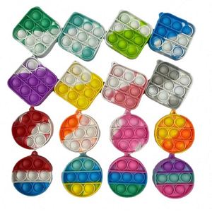 Custom <b>Fidget</b> Toy-Finger Bubble Pop Stress-Relief <b>Keychain</b> - Fun DIY Mochi Toy - Product Image 5
