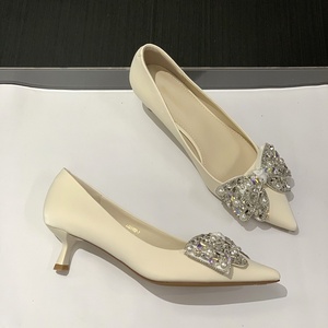 New Hot Selling Shallow Mouth Pointed <b>Toe</b> Stiletto Fashionable and Versatile High-end High Heels - Product Image 6