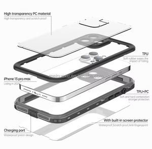 เรดเปปเปอร์ IP68กันน้ำเคสสำหรับ <span class=keywords><strong>iPhone</strong></span> 13 12 PRO MAX 14 13 Plus12 MINI 13 mini เกราะใสว่ายน้ำดำน้ำ - Product Image 5
