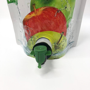 Bolsa de aluminio de 3L con impresión personalizada, resellable, con sellado térmico, tipo stand-up, con válvula y doble fondo para frutas, líquidos, leche y vino. - Product Image 2