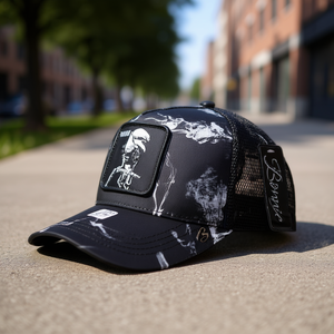 Cappello Trucker Bennie in Tessuto a Rete, 6 Pannelli, Regolabile, Traspirante, Impermeabile, Stile Street Casual - Product Image 2