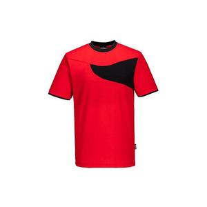 PORTWEST - PW211RBKXL PW2 Camiseta cómoda de algodón Rojo/Negro-EAN 5036108388578 ROPA DE TRABAJO DE LA HI-VIS - Product Image 1