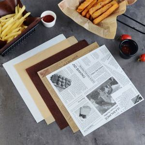 Customized Printed Oil Proof Fast Food Kraft Decoration Packaging <b>Paper</b> Lining for Fast Food Baskets - Product Image 3