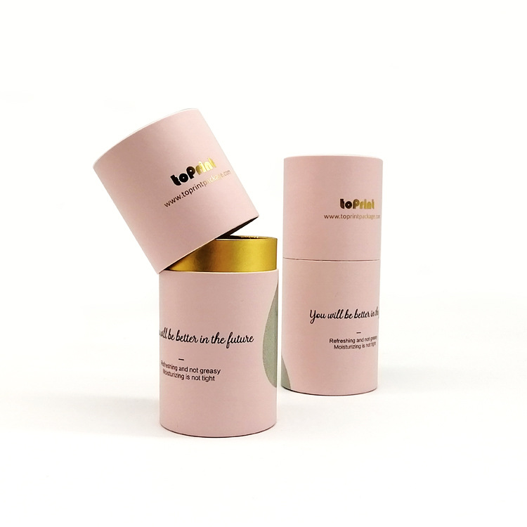 Professional Customized Perfume Cosmetics Recyclable Gift Craft Kraft Paper Cylindrical Tube Matt/Glossy/UV Lamination Embossing