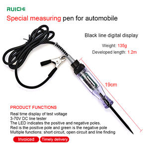 Автомобильный тестер напряжения постоянного тока 3-70 В, автомобильный тестер напряжения, Электрический тестовый карандаш напряжения с кабелем 280 см - Product Image 5