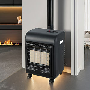 Calentador <span class=keywords><strong>de</strong></span> <span class=keywords><strong>gas</strong></span> vivo <span class=keywords><strong>de</strong></span> 4200W, recubrimiento <span class=keywords><strong>de</strong></span> hierro <span class=keywords><strong>de</strong></span> fácil montaje para venta al por mayor, tamaño Mini portátil, precio barato con ruedas, calentador móvil CE - Product Image 1