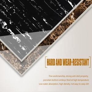 بلاط سيراميك مصقول بالكامل من الذهب الأسود ، والبورسلين ، والبورسلين ، 60X60 - Product Image 3