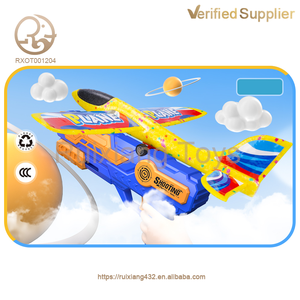 Vente chaude unisexe Tiwst volant glisse <span class=keywords><strong>rond</strong></span>-<span class=keywords><strong>point</strong></span> jouets fournis en usine enfants en plein air avion lanceur d'avion pistolet mousse avion - Product Image 2