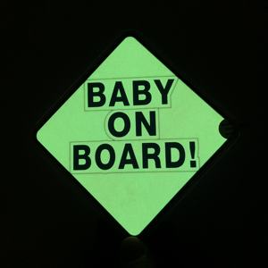 Le plus récent signe de bébé personnalisé bébé à bord autocollant PVC carte signe cosmétique Opp sac autocollant adhésif - Product Image 4