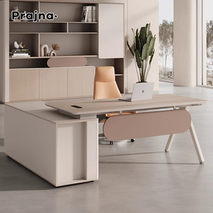 Văn phòng sang trọng cao cấp L hình dạng điều hành bằng gỗ quản lý bàn CEO văn phòng bàn máy tính - Product Image 3